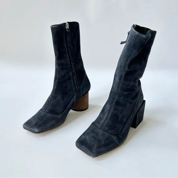 Jacquemus Rond Carré Gray Suede Ankle Boots size 36 - Picture 4 of 7